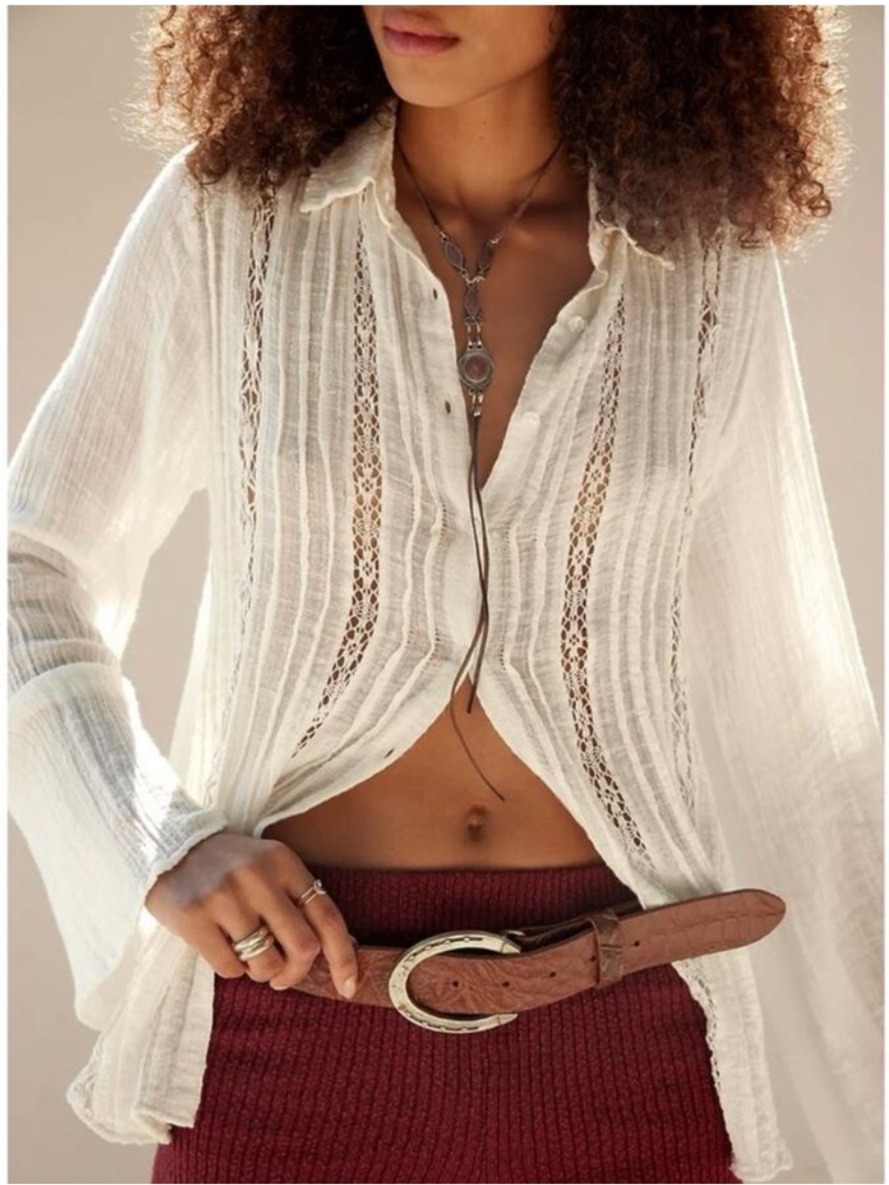 FREE PEOPLE FP ONE Mila Shirt SZ: M
